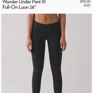 Lululemon Wunder Under Skinny Pant! Black!